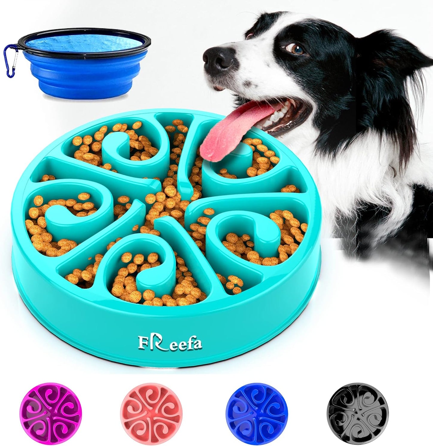Dog Bowls, (2 Cup) Puzzle,Maze Dog Food Bowl, Slow Feeder Dog Bowls Large Breed,Medium Breed, Small Breed, Slow Eating Bowl, Puppy Cat