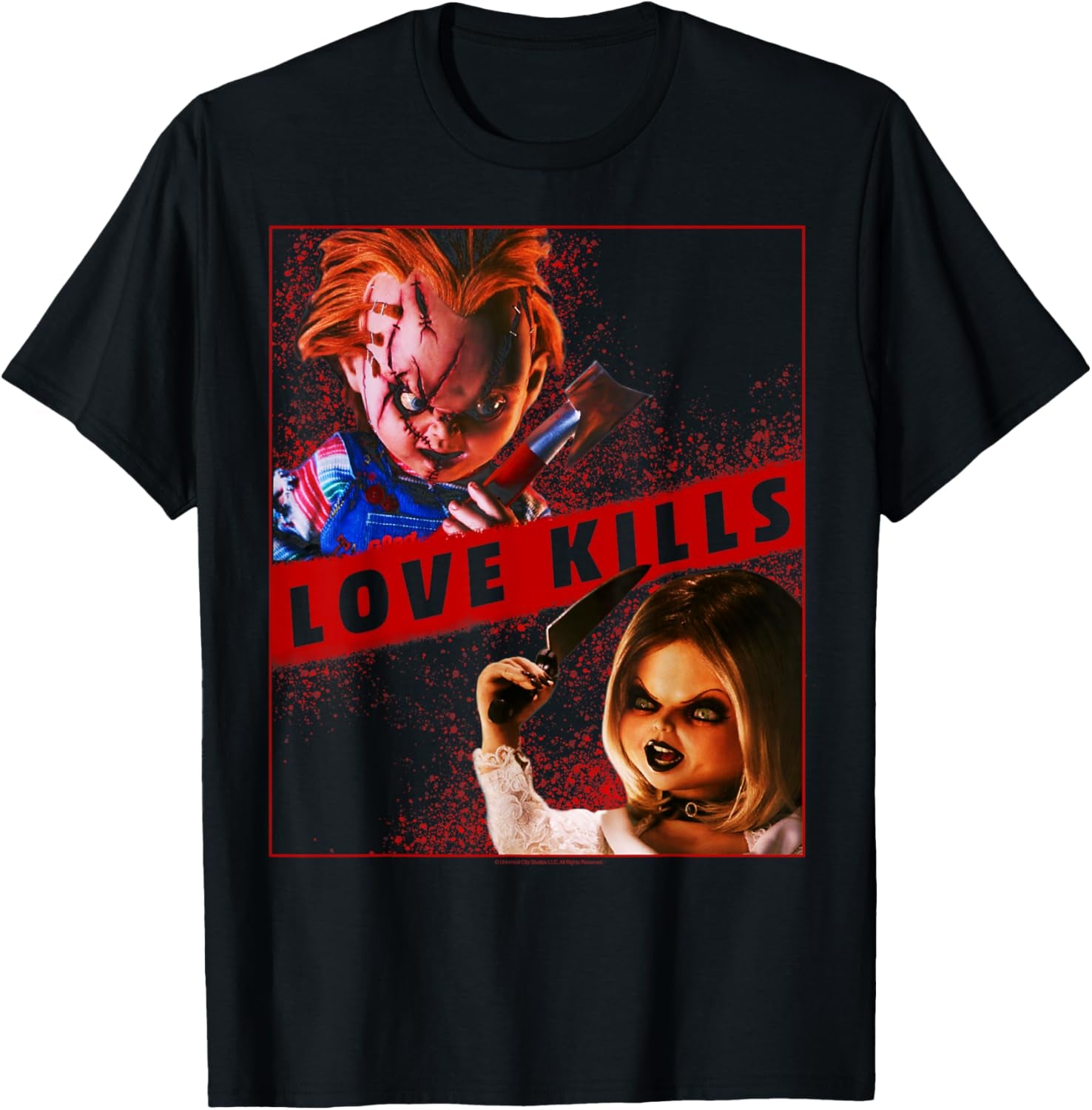 Chucky and Tiffany Love Kills T-Shirt