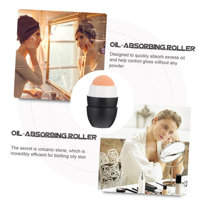 Facial Oil Control Tool Volcanic Stone Rolling Massager Guasha for Face Skin Roller for Oily Skin