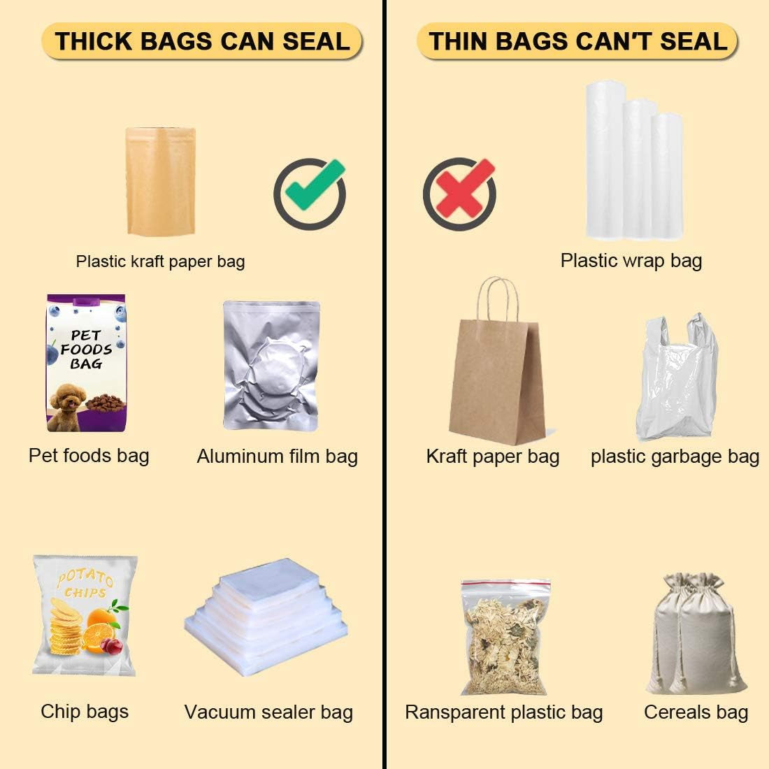 Bag Sealer,Chip Bag Sealer,Heat Sealer,Bag Sealer Heat Seal, Handheld Bag Sealer for Food Storage,Portable Sealer Machine for Plastic Bags,Snack Bags,Vacuum Food Bag (Dark Black)