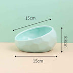 Pet Supplies Bowl Ceramic Cat Bowl Dog Bowl Oblique Mouth