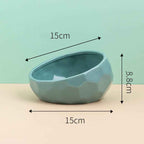 Pet Supplies Bowl Ceramic Cat Bowl Dog Bowl Oblique Mouth