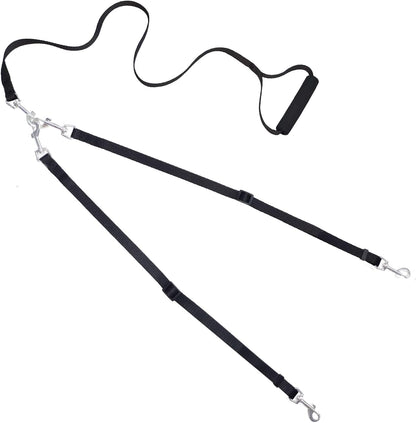 Double Dog Leash,Adjustable Dual Dog Leash,No Tangle Two Dog Leash,Multiple Dog Leash for 2 Dogs,Double Leash for Dogs,Leash Splitter for Large and Small Dogs,2 Dog Leash,Double Clip Dog Leash Coupler