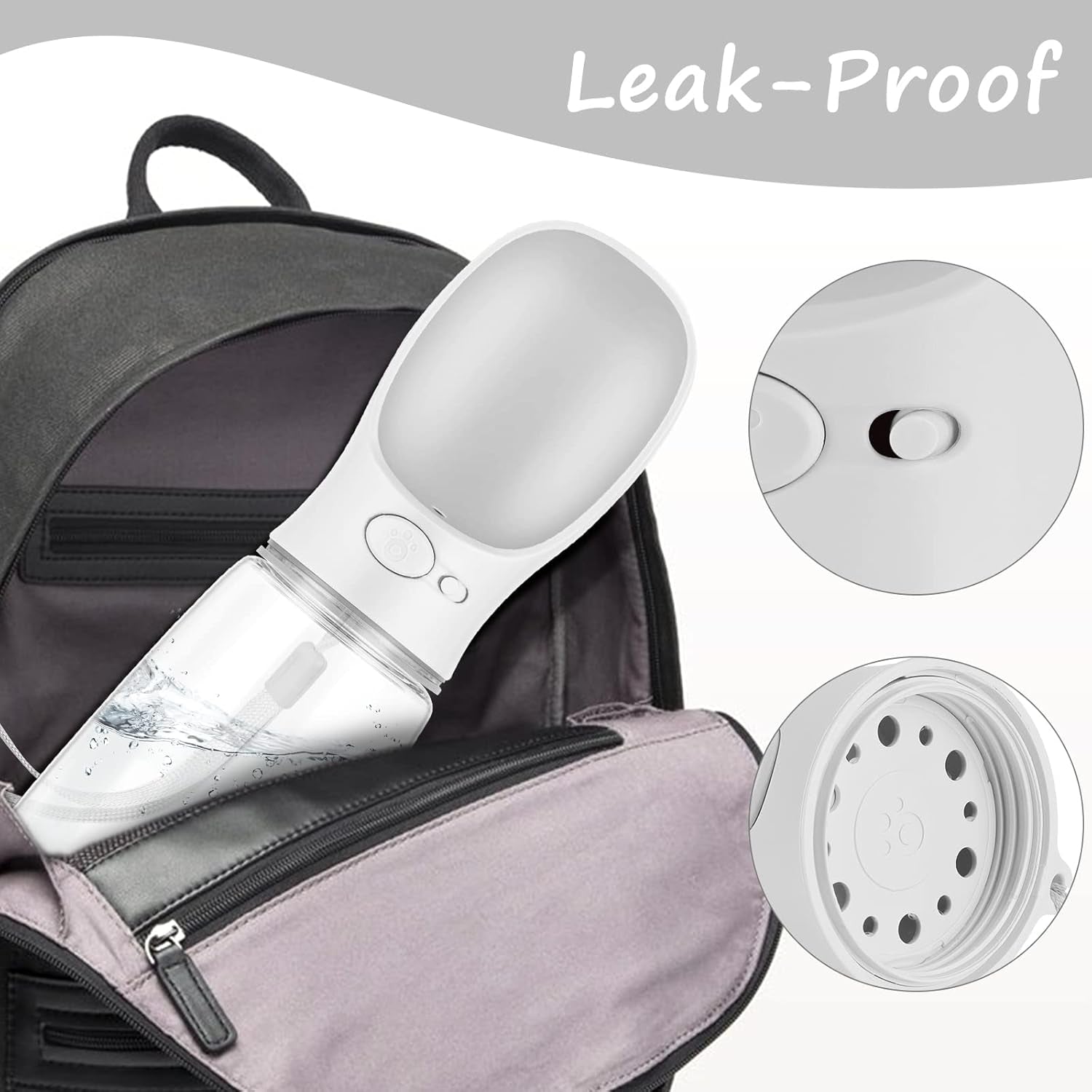 Dog Water Bottle Portable Travel - Pet Drinking Water Bottles Dogs Walking Hiking Traveling Large Puppy Drink Dispenser Water Bottle Outdoor 19 Oz