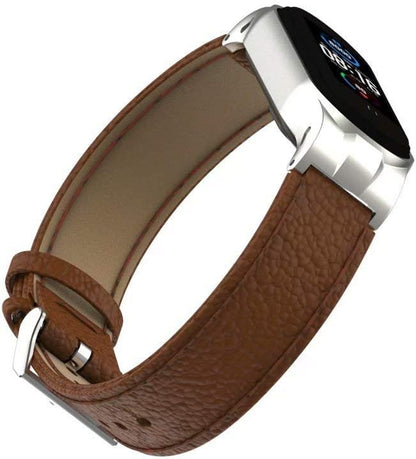 Strap Compatible with Mi Band 5/Xiaomi Band 6, Replacement Leather Strap Wristband Watchband Accessories for Mi Band 5/6