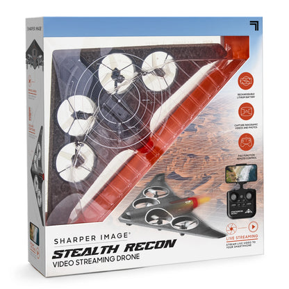 ® Stealth Recon Video Drone with Live Streaming Camera, Black