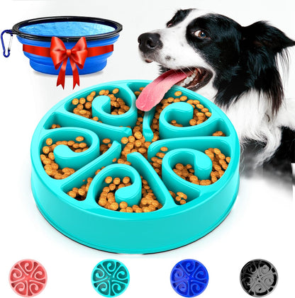 Dog Bowls, (2 Cup) Puzzle,Maze Dog Food Bowl, Slow Feeder Dog Bowls Large Breed,Medium Breed, Small Breed, Slow Eating Bowl, Puppy Cat