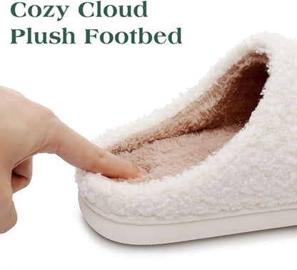 Christmas Reindeer Slippers for Womens Mens Plush Warm Santa Claus Slippers Fuzzy House Slippers Christmas Gifts for Girls Women Girlfriend