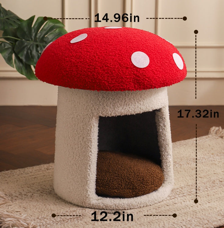 Mushroom Shaped Cat Bed