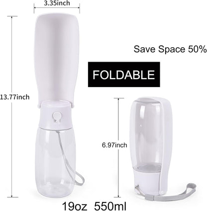 Dog Water Bottle, 10-19Oz Dishwasher Washable Dog Water Bowl Dispenser, Pet Water Bottle, Portable Leak Proof Bottles for Travel, Walking, Dog Travel Water Bottle