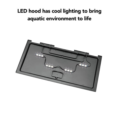 Aquarium Fish Tank Starter Kit with LED Lighting 20 High