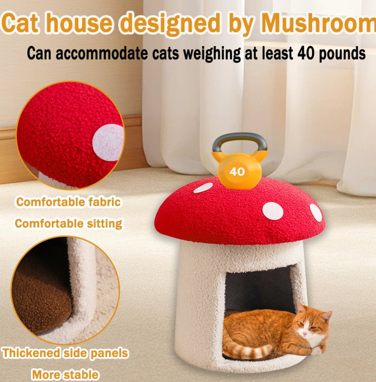Mushroom Shaped Cat Bed