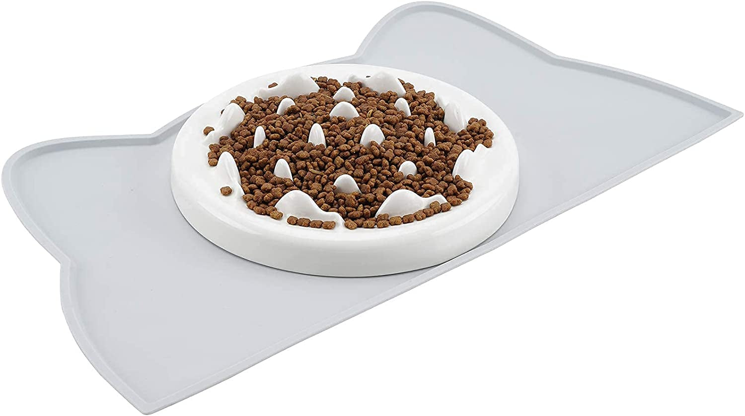 Dog Slow Feeder Bowl with Non-Slip Mats, Slow Eating Dog Bowl, Preventing Choking Healthy Eating Diet Pet Dog Slow Feeding Bowls