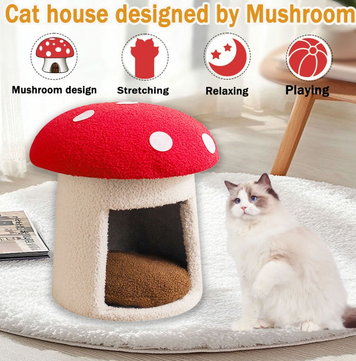 Mushroom Shaped Cat Bed