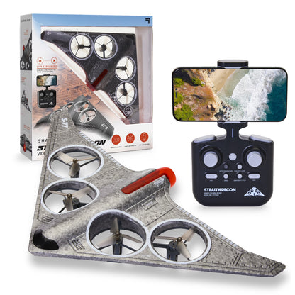 ® Stealth Recon Video Drone with Live Streaming Camera, Black